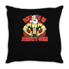 santa's gym Throw Pillow