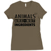 Animals Are Not Ingredients Ladies Fitted T-Shirt