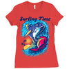 Surfing Time Ladies Fitted T-Shirt