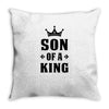 Father of a Prince-Son of a King Throw Pillow