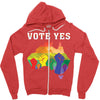 Vote Yes, Australian Marriage Equality Zipper Hoodie