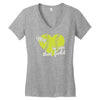my heart is on that field Women's V-Neck T-Shirt