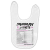 January Girl Facts Aquarius Baby Bibs