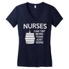nurses can tap more than just veins Women's V-Neck T-Shirt