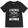 Legends Are Born In October V-Neck Tee