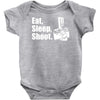 v6 eat sleep shoot Baby Onesie