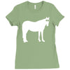 staring horse Ladies Fitted T-Shirt
