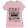 Born In June Ladies Fitted T-Shirt