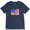 american flag peace V-Neck Tee