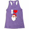 i love santa noel Racerback Tank