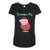 peppa pig grandpa pig Maternity Scoop Neck T-shirt