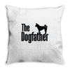the dogfather Throw Pillow