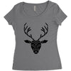 poly deer black Women's Triblend Scoop T-shirt