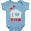 new i love house Baby Onesie