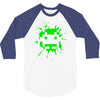 space invader 2 splat 3/4 Sleeve Shirt