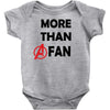 avengers more than a fan Baby Bodysuit