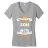 Super Cool Son Of A Freaking Awesome Mom Women's V-Neck T-Shirt