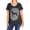 boxer fingerprint Ladies Curvy T-Shirt
