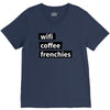 wifi, coffee, frenchies V-Neck Tee