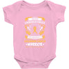 Never Underestimate the Strength of a Childhood Cancer Warrior Baby Bodysuit