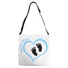 Baby Boy with Heart Any Name Customized Adjustable Strap Totes