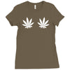weed leaf Ladies Fitted T-Shirt