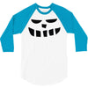smiling teeth pumpkin face 3/4 Sleeve Shirt
