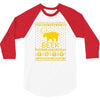 ugly sweater party beer bear funny 3/4 Sleeve Shirt