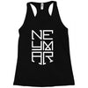 neyma white logo Racerback Tank