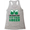 st. patrick's day titties and beer Racerback Tank