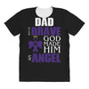 my dad was so brave god made him an angel All Over Women's T-shirt