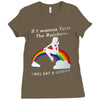 ls mug eat rainbow eat les Ladies Fitted T-Shirt