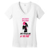 she's beauty she's grage she's punch you in the face Women's V-Neck T-Shirt