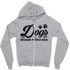 Dogs Because People Suck Zipper Hoodie