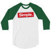 simple red 3/4 Sleeve Shirt