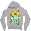 meow is running Zipper Hoodie