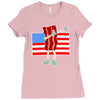 bacon american flag dab Ladies Fitted T-Shirt