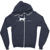rope heart cat Zipper Hoodie