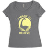 believe in nessie Women's Triblend Scoop T-shirt