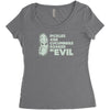 pickles are cucumbers soaked in evil Women's Triblend Scoop T-shirt