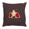 funny flashing naked nude christmas santa claus Throw Pillow
