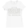 no sleep boombox Ladies Fitted T-Shirt