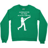 alternatives to war play cricket batting anti war stencil tour Crewneck Sweatshirt