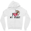 i love my rabbit Zipper Hoodie