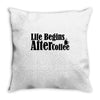 life begins after coffee Throw Pillow