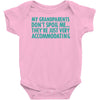my grandparents are just accommodating Baby Onesie