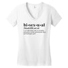 Bisexual Dictionary Women's V-Neck T-Shirt