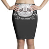 pug mom sugar skull Pencil Skirts