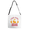 This Girl Loves Shetland Sheepdog Adjustable Strap Totes