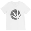 cannabis fingerprinting (black) V-Neck Tee